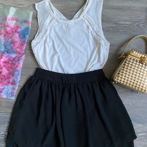White J.Crew Textured Design Tank Top